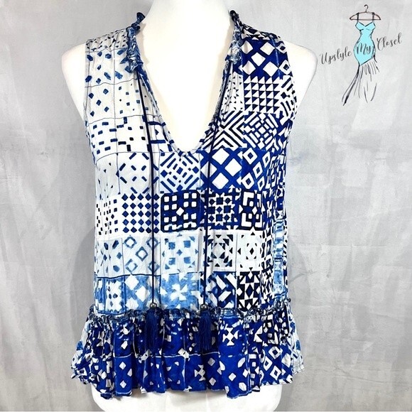 Anthropologie Plenty by Tracy Reese boho peasant top size XS - Picture 3 of 10